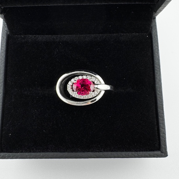 GIA Cert. NO-HEAT or TREATMENTS, Nautral Ruby & Diamond Ring, 14k, sz 6, RARE! - Picture 4 of 17